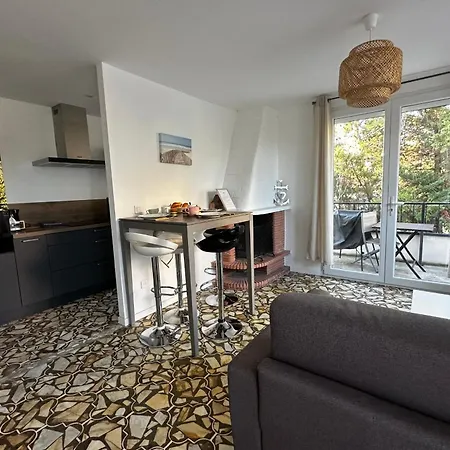 La Mimosette Cosy Avec Terrasse Proche شقة